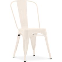 Sedia Da Pranzo - Design Industriale - Acciaio - Nuova Edizione - Stylix Crema
