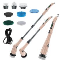 Cepillo De Limpieza Eléctrico Inalámbrico De 7,4 V, Multifunción, Con 7 Cabezales De Cepillo, Mango Ajustable, 3 Velocidades, Ideal Para El Hogar, La 