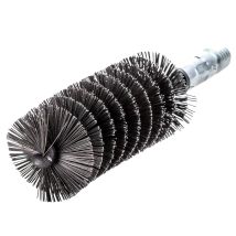 Lessmann – Threaded Tube Brush 30mm Steel Wire – Brush for Grinder – 160mm Length, 30mm Diameter, 0.30mm Wire Thickness