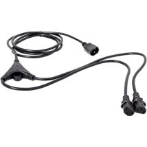 1008273 Kaltgeräte Y-kabel Schwarz 5.00 M - Hawa