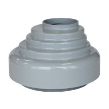 Inefa - Verbindungsstück Fallrohr Zu Abfluss, Pvc Zubehör Fallrohr Kunststoff, Einfache Steckmontage, Made In Germany - Dn50 / 50mm Grau