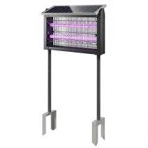 Lampada Antizanzare Solare Esterna Con Rete Protezione 45x18x90 Cm Nero