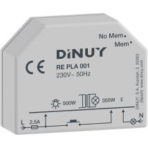 Regulador TRIAC para bombillas incandescentes y halógenas 500W 230VCA – Control mediante pulsadores – Protección IP20