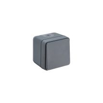 Debflex – Interruttore on/off impermeabile grigio – 730422 – 7.5 x 7.5 x 6.2 cm – Grado di protezione IP55