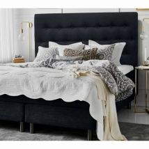 Cabecero De Cama Tapizado Antimanchas Paris 10570 Negro