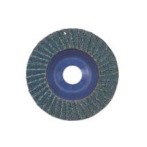CFADDA – Disco abrasivo lamelar flexible Ø 115mm – Óxido de zirconio – Grano 40 – Uso en acero inoxidable, metales, madera