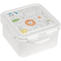 Mittagessenbox - Safta - Vorschule Zoo - Beige - 13 X 13 X 7,5 Cm - Robust