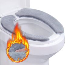 Funda De Asiento De Inodoro Mascot, 2 Piezas, Lavable, De Espuma Viscoelástica, Cojín Para Inodoro, Almohadilla Calefactora.
