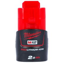 Milwaukee M12b2 12v 2ah Battery Red Li-lon