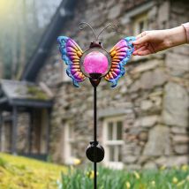 Butterfly Led Stake Light 91cm Solar Power Outdoor Garden Lawn Pathway Patio Decoration