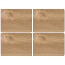 Oak Veneer Pack Of 4 Placemats - Creative Tops