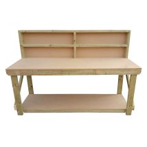 Arbor Garden Solutions - Mdf Top Workbench (h-90cm, D-70cm, L-180cm) With Back Panel