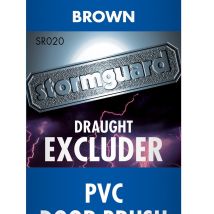 Stormguard - Draught Excluder Pvc Bottom Door / Garage Brush Seal Brown 914mm