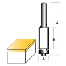 Carbitool - Flush Trim Router Bit 1/2' W/bearing 1/4' Shank