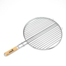Doppelte Grillschale Ø 40,5 Cm Aus Chromiertem Stahl Mit Bambusgriff
