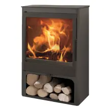 Panadero – Stufa a legna Garda 5,9 kW – Riscalda fino a 180 m³ – Rendimento 77% – Colore Grigio – Classe energetica A