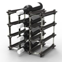 Weinregal Stapelbar 9er Small Kit - Weinflaschenhalter Flexibel Erweiterbar - Flaschenregal Stapelbar - Modulare Weinregale Zur Lagerung Von Flaschen 
