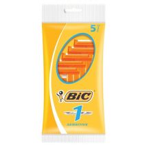 BIC Sensitive 1 Rasierapparat für Herren – Abnehmbare Klinge – Orange – 5 Stück