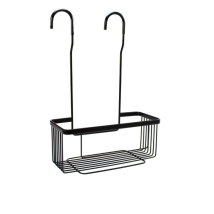 Étagère de douche DEBLANCH – Acier inoxydable – 40 cm largeur – 15 cm profondeur – 25 cm hauteur – 2 étagères réglables