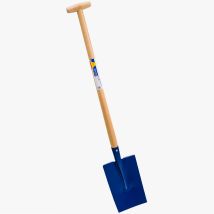 Bêche JAD – Longueur 113 cm – Manche en bois – Pelle en fer laqué bleu – Jardinage