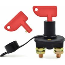 Peny - Car Battery Cut Off Kill Switch, 12/24v, 500a Max Isolator Switch Automotive Emergency Switch For Car, Battery Circuit Breaker Truck, Boat, 