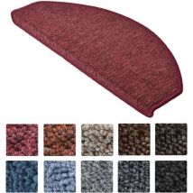 Beautissu - Prostair Alfombras Pequeñas Semicirculares Para Escaleras (55 X 15 Cm), Set De 15 Unidades Burdeos, 65 X 25 X 4 Cm