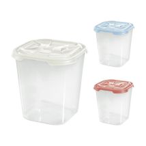 Contenitore Quadro Alto In Plastica 'frigo Box' Lt4,75 Cm.19,5x19,5xh.21,5 Acqua Tr