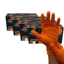 Einweg-nitrilhandschuhe - Orange Größe L