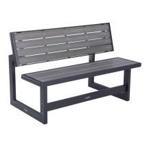Lifetime – Convertible Bench – Weather-resistant Polystyrene Simulated Wood – Steel Frame – Black – 2-Year Warranty