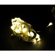 Euronatale - 20 Warmweiße Microleds Mt.1,90 + 0,15 Batterie Inklusive Int Blister Weihnachtsdekoration