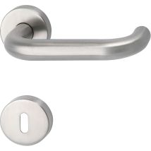 Marchesi - Drückergarnitur Harmonie - Auf Rosette Bb, 38 - 45, Edelstahl Matt