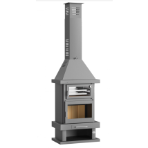 Chimenea Leña Frontal Con Horno Fm Modelo C-300 H