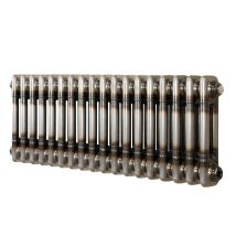 Radiador Horizontal Tradicional 300 X 830 Mm 2 Columnas Acero – Metal Crudo Estilo Industrial 627w Incluye Soportes, Kit De Instalación Y Cepillo