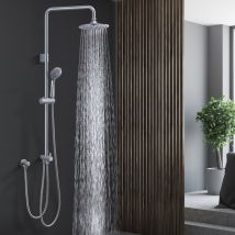 Colonne De Douche Sans Robinetterie, Ensemble De Douche Chromé Avec Douchette, Pommeau De Douche, En Inox Sus304