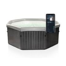 MSPA Halbstarrer Whirlpool TUSCANY für 6 Personen 193x193x73 cm 1200 Liter 138 Luftdüsen Digitales Bedienfeld mit LED