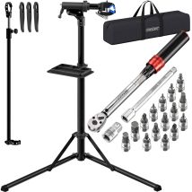 Monzana - Soporte De Reparación Para Bicicletas Eléctricas + Juego De Llaves Dinamométricas Para Bicicletas