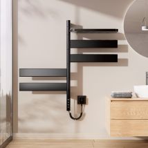 Sèche-serviettes Électrique 760×450 Mm ,rotation 180° Chauffe Serviette Salle De Bain,sèche Serviette Intelligent À Température Constante Wifi,