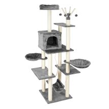 Albero Tiragraffi Per Gatti Grigio 165 Cm Albero Per Arrampicarsi Tiragraffi Gatto