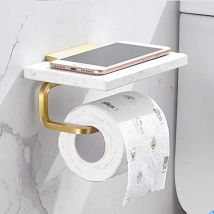Vtizikl Porte-papier Hygiénique Mural Avec Porte-perceuse Avec Vis Accessoires De Salle De Bain En Marbre