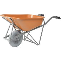 Brouette Profi-Max Plus – 90 l – Acier peint époxy – Charge max 150 kg – Roues anti-crevaison – PROTAURUS