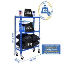 Simonrack Moderne Regale In Blau Und Weiß Aus Metall Mit 3 Fächern