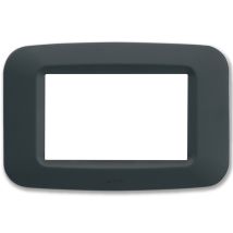 AVE Abdeckplatte Grau Schwarz – Technopolymer – 3 Module – Kompatibel mit System 45