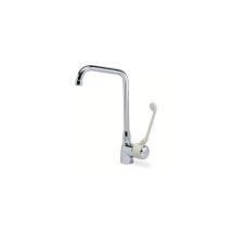 Grifo monomando pesado 340 mm con leva antiurto - Acabado metálico - Caudal 22 l/min - Foratura 33 mm