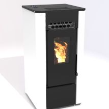 Stufa A Pellet Canalizzata Dalia Da 8,9 Kw Bianca