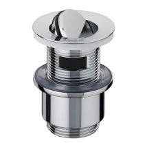 Wirquin - 30723427 - Piletta Per Lavabo, Design Con Valvola Rotante, Troppo Pieno E Corpo Di Sbalzo, Cromato