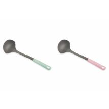 Mestolo Nylon 33 cm – Lavabile in lavastoviglie – 2 Assortimenti: Rosa e Verde – KOOPER