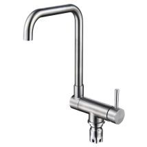 Yoyaxi - 360° Swivel Folding Kitchen Faucet, Kitchen Faucet With Folding Handle Against Window, Hot And Cold Water 304 Stainless Steel Sink Mixer Tap 