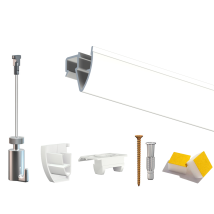 Arti Teq - Cimaise Box Artiteq Click Up Plafond Premium - Kit Accrochage Tableau 20 Mètres