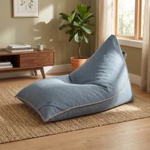 Pouf-sessel Lazy Bro Indoor Birnenförmig, 140x120x90 Cm Für Den Innenbereich, Mit Abnehmbarem Bezug, Mit Griffen Und - Soo Santaï