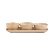 Schalen Für Snacks Puro Mit Tablett, 3er-set